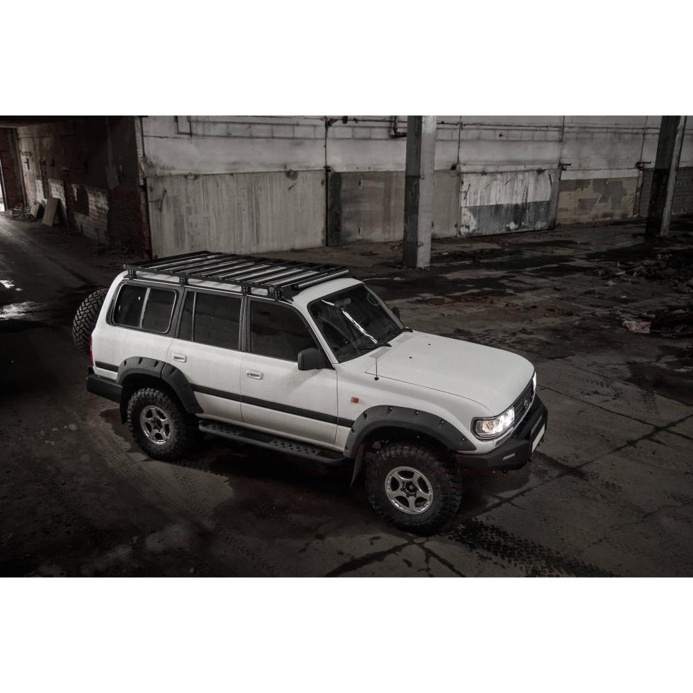 Бампер силовой передний STC Toyota Land Cruiser 80 с защитной дугой и противотуманными фарами